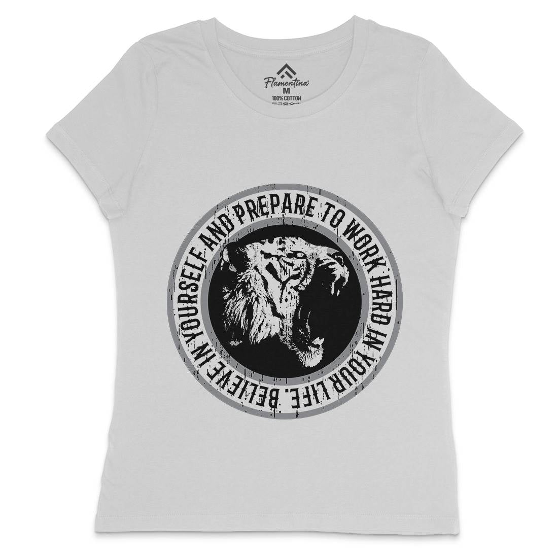 Tiger Hard Womens Crew Neck T-Shirt Animals B767