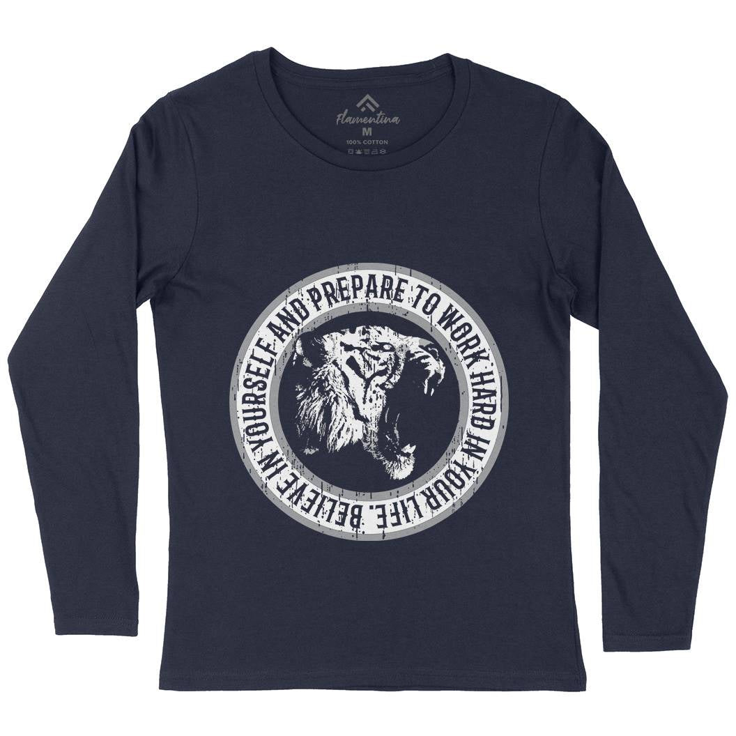 Tiger Hard Womens Long Sleeve T-Shirt Animals B767