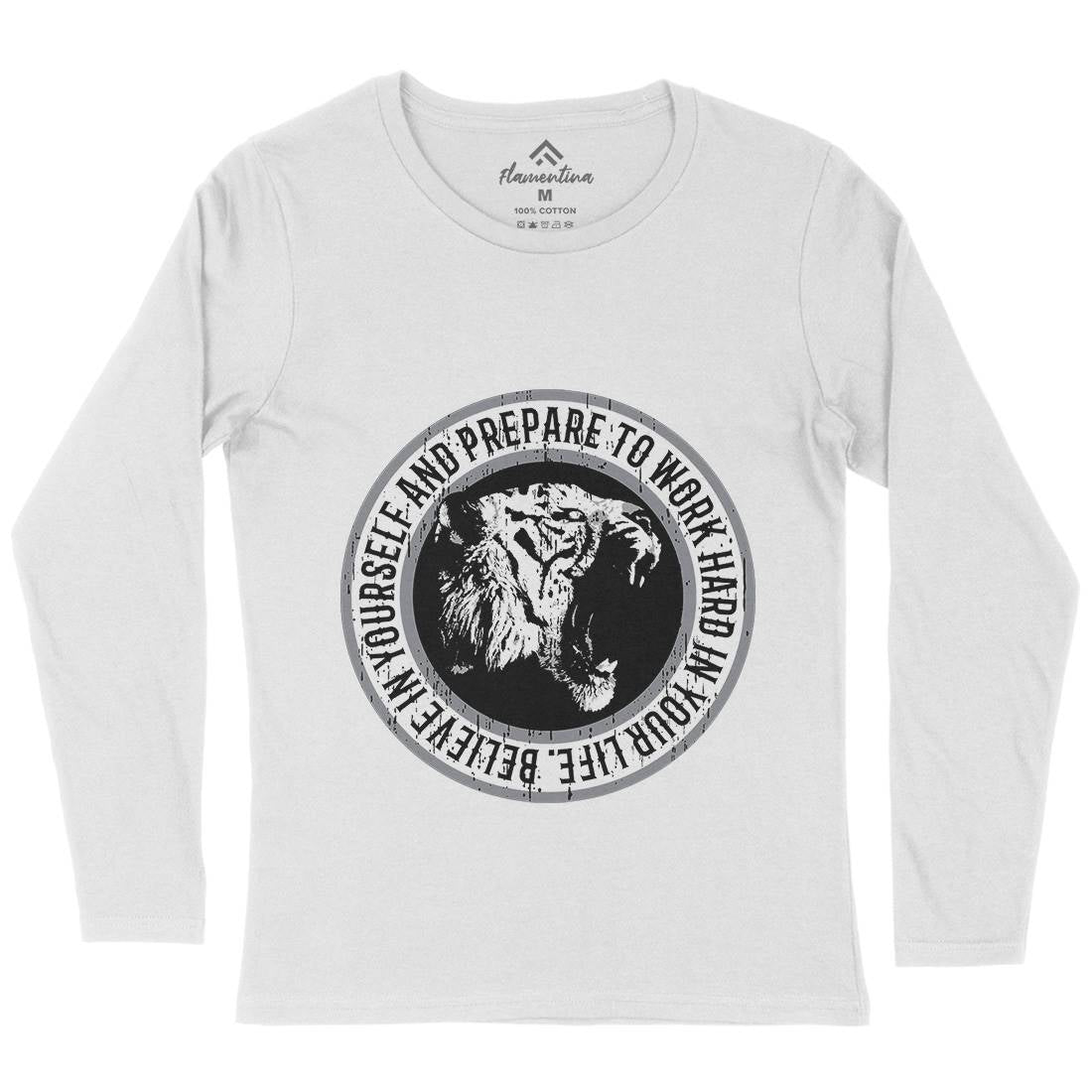 Tiger Hard Womens Long Sleeve T-Shirt Animals B767