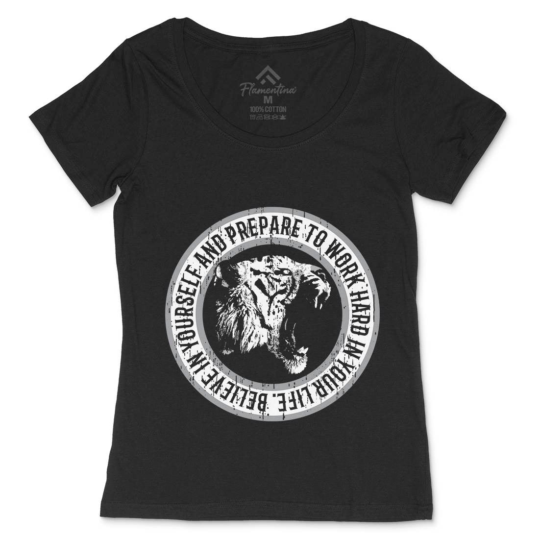 Tiger Hard Womens Scoop Neck T-Shirt Animals B767