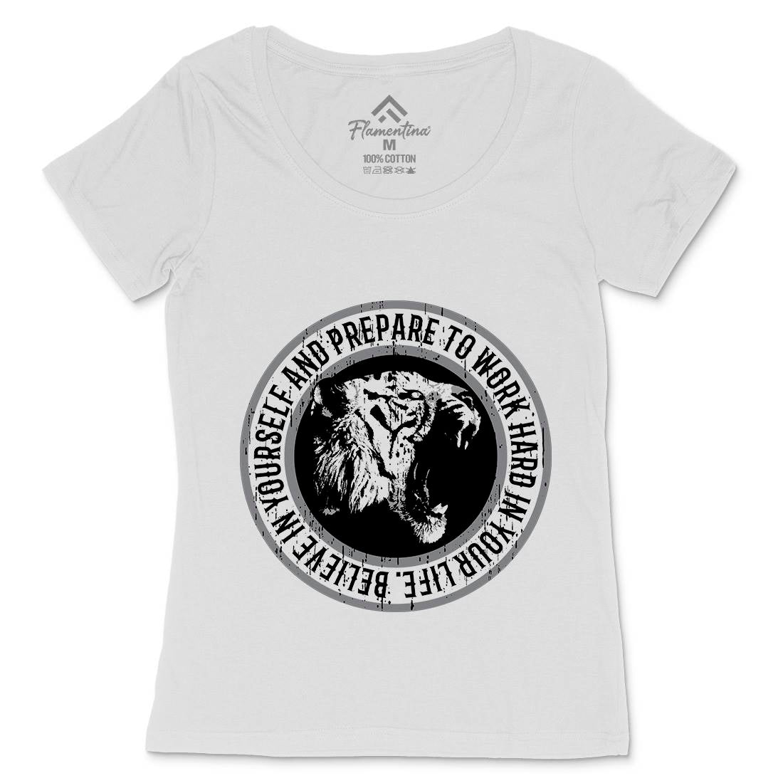 Tiger Hard Womens Scoop Neck T-Shirt Animals B767