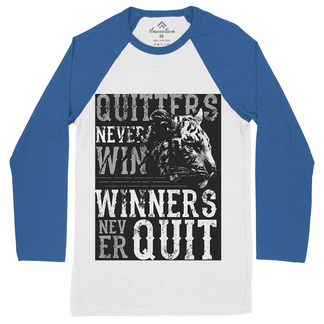 Tiger Quitter Mens Long Sleeve Baseball T-Shirt Animals B768