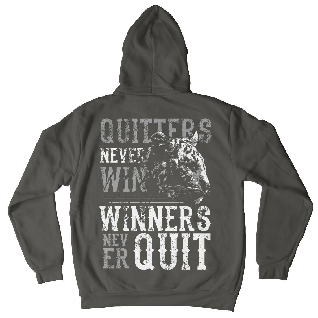 Tiger Quitter Mens Hoodie With Pocket Animals B768