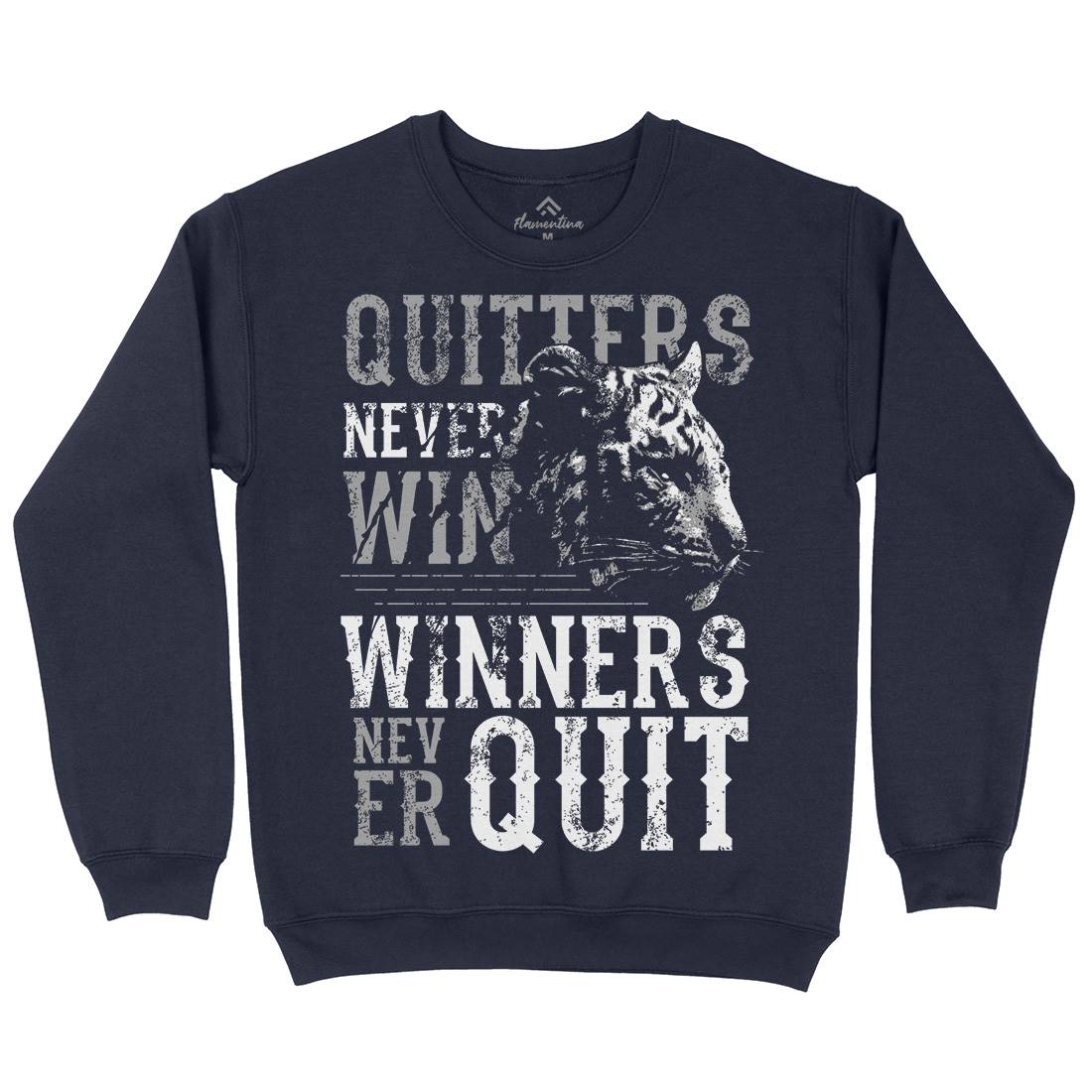 Tiger Quitter Mens Crew Neck Sweatshirt Animals B768