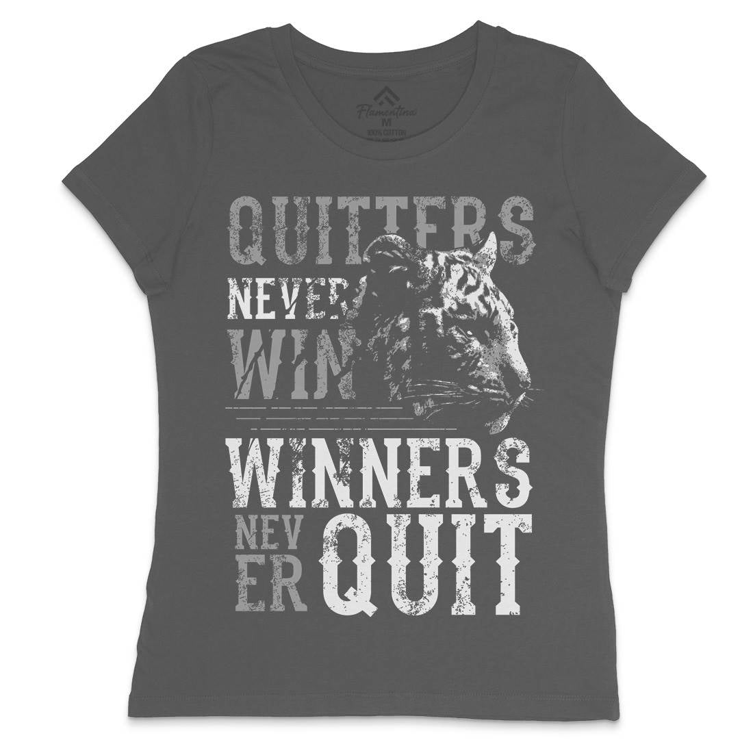 Tiger Quitter Womens Crew Neck T-Shirt Animals B768