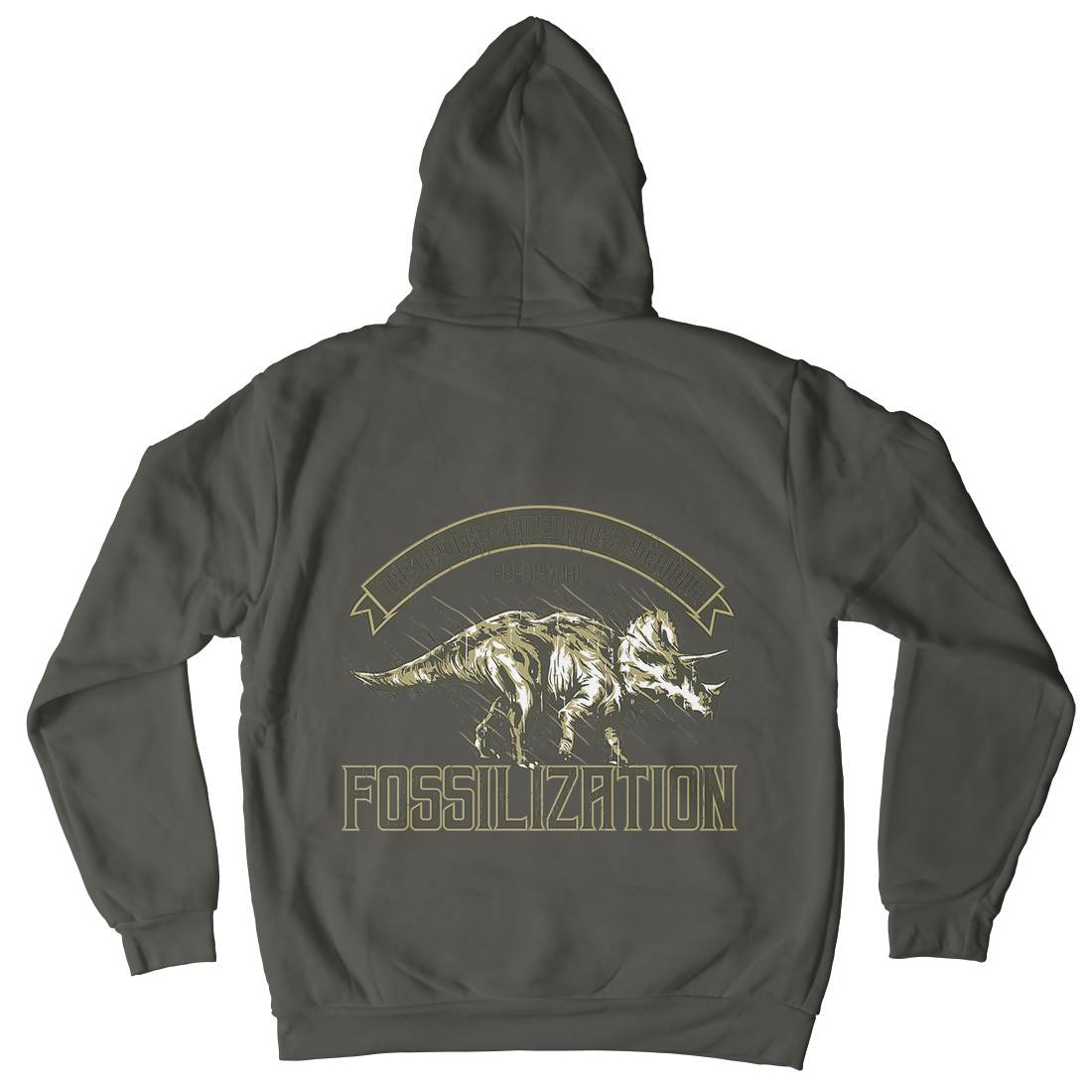 Triceratops Fossil Mens Hoodie With Pocket Animals B770