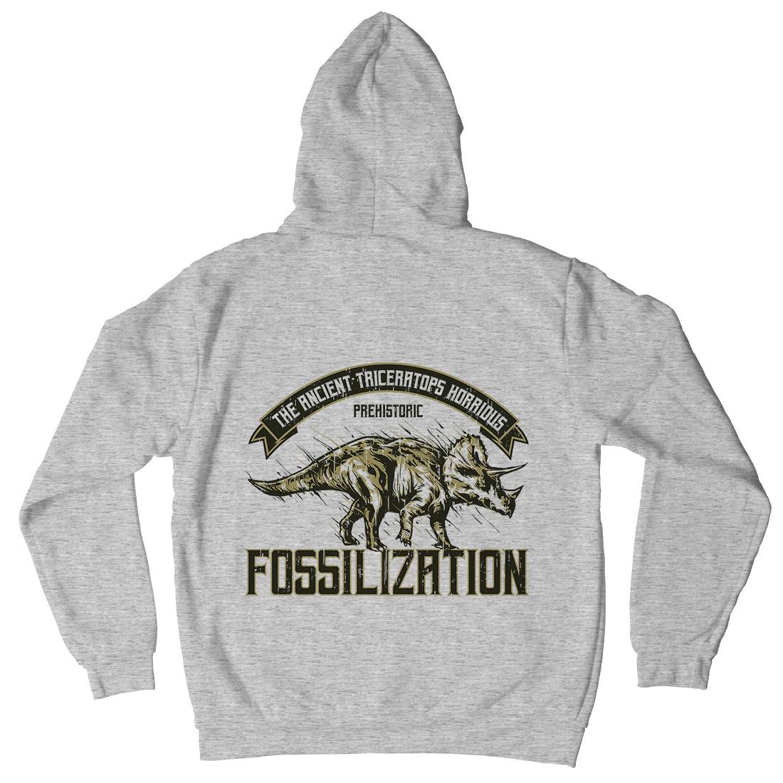 Triceratops Fossil Mens Hoodie With Pocket Animals B770