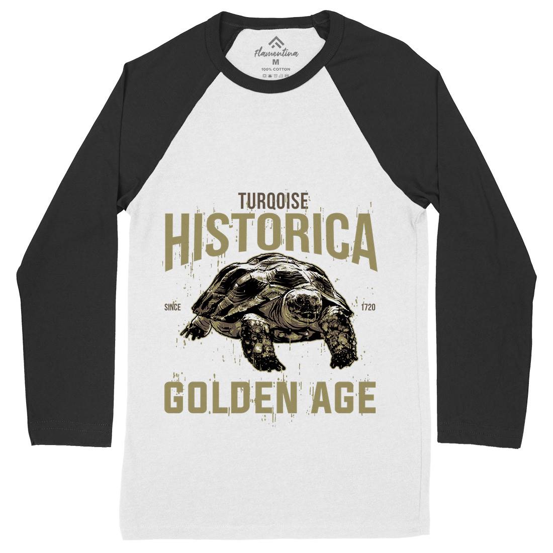 Turtle Age Mens Long Sleeve Baseball T-Shirt Animals B771