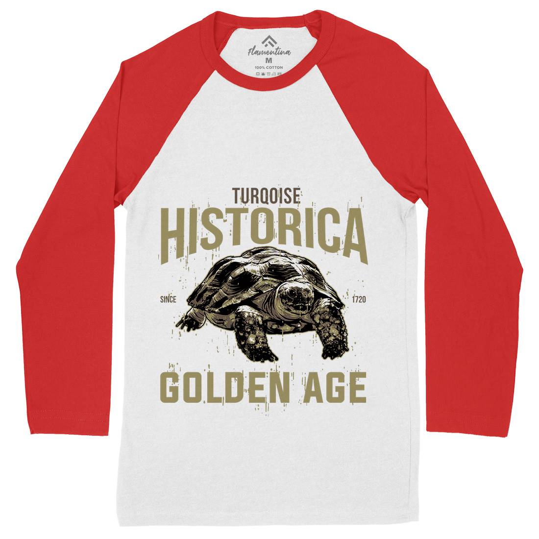 Turtle Age Mens Long Sleeve Baseball T-Shirt Animals B771