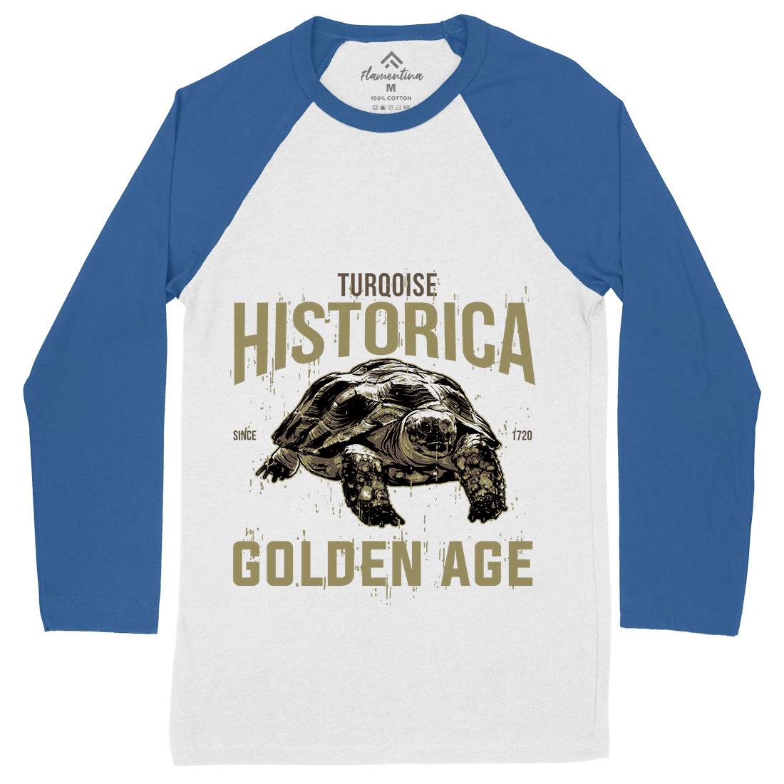 Turtle Age Mens Long Sleeve Baseball T-Shirt Animals B771
