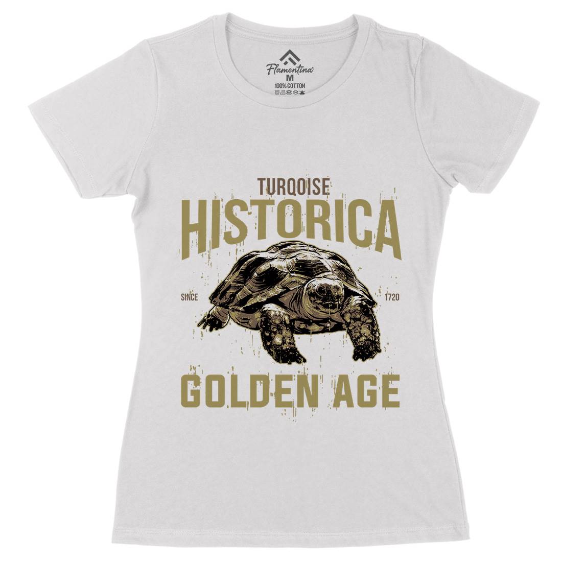 Turtle Age Womens Organic Crew Neck T-Shirt Animals B771