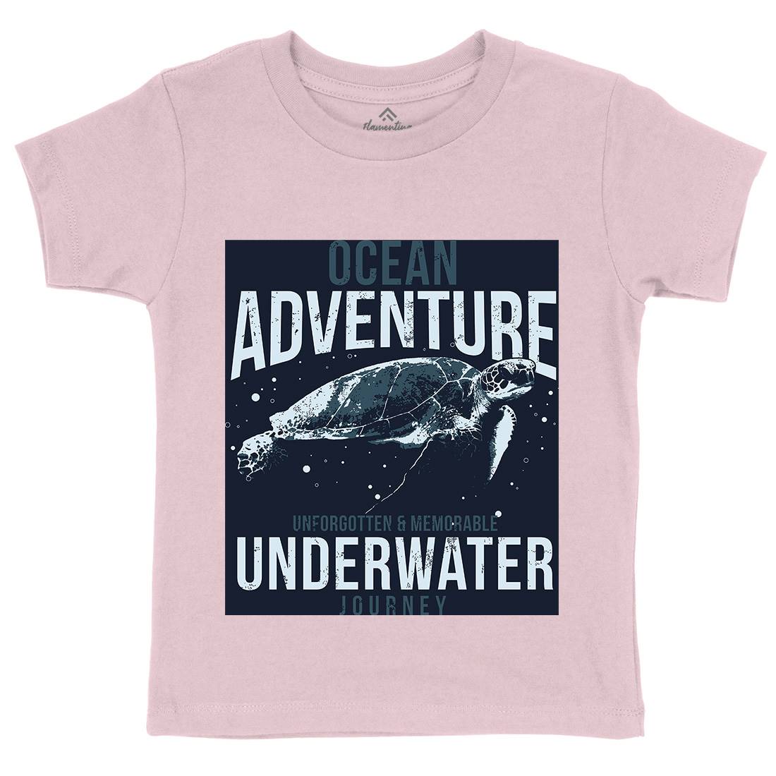 Turtle Journey Kids Crew Neck T-Shirt Animals B772