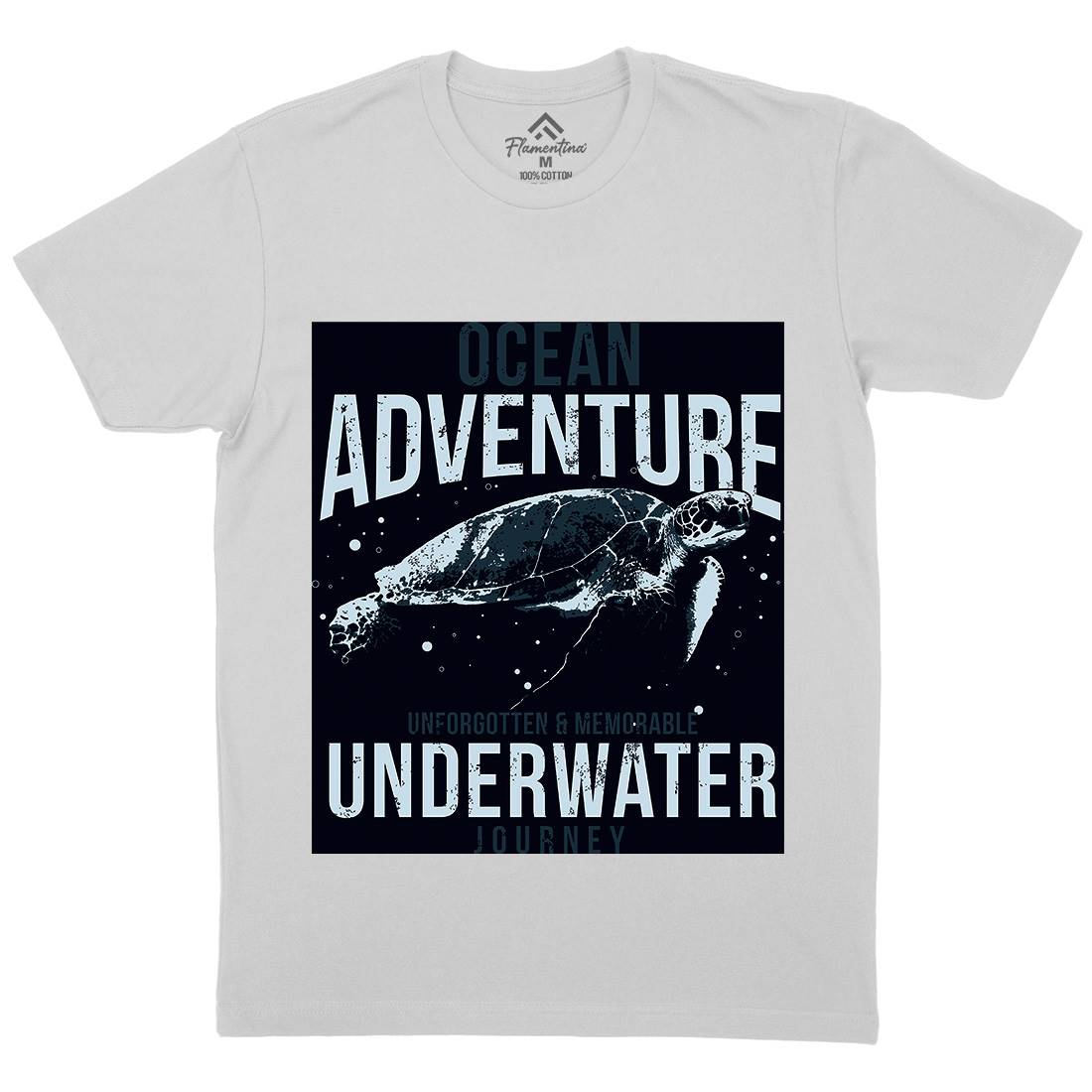 Turtle Journey Mens Crew Neck T-Shirt Animals B772