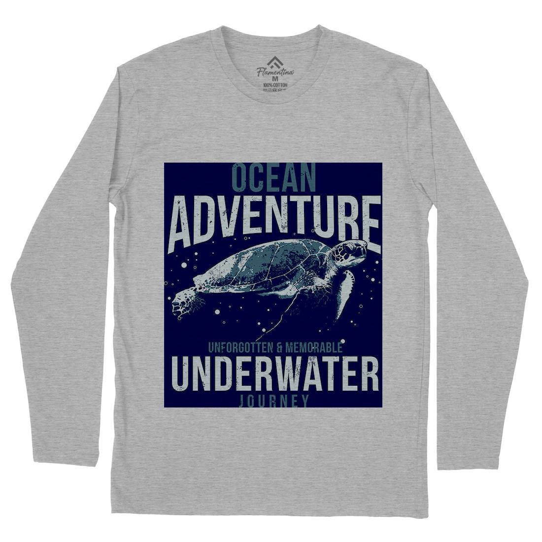 Turtle Journey Mens Long Sleeve T-Shirt Animals B772
