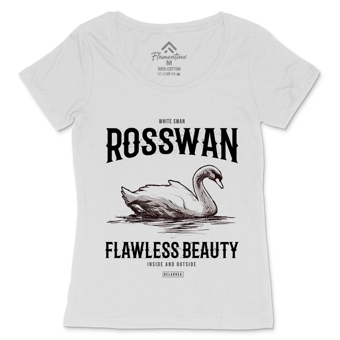 White Swan Womens Scoop Neck T-Shirt Animals B773