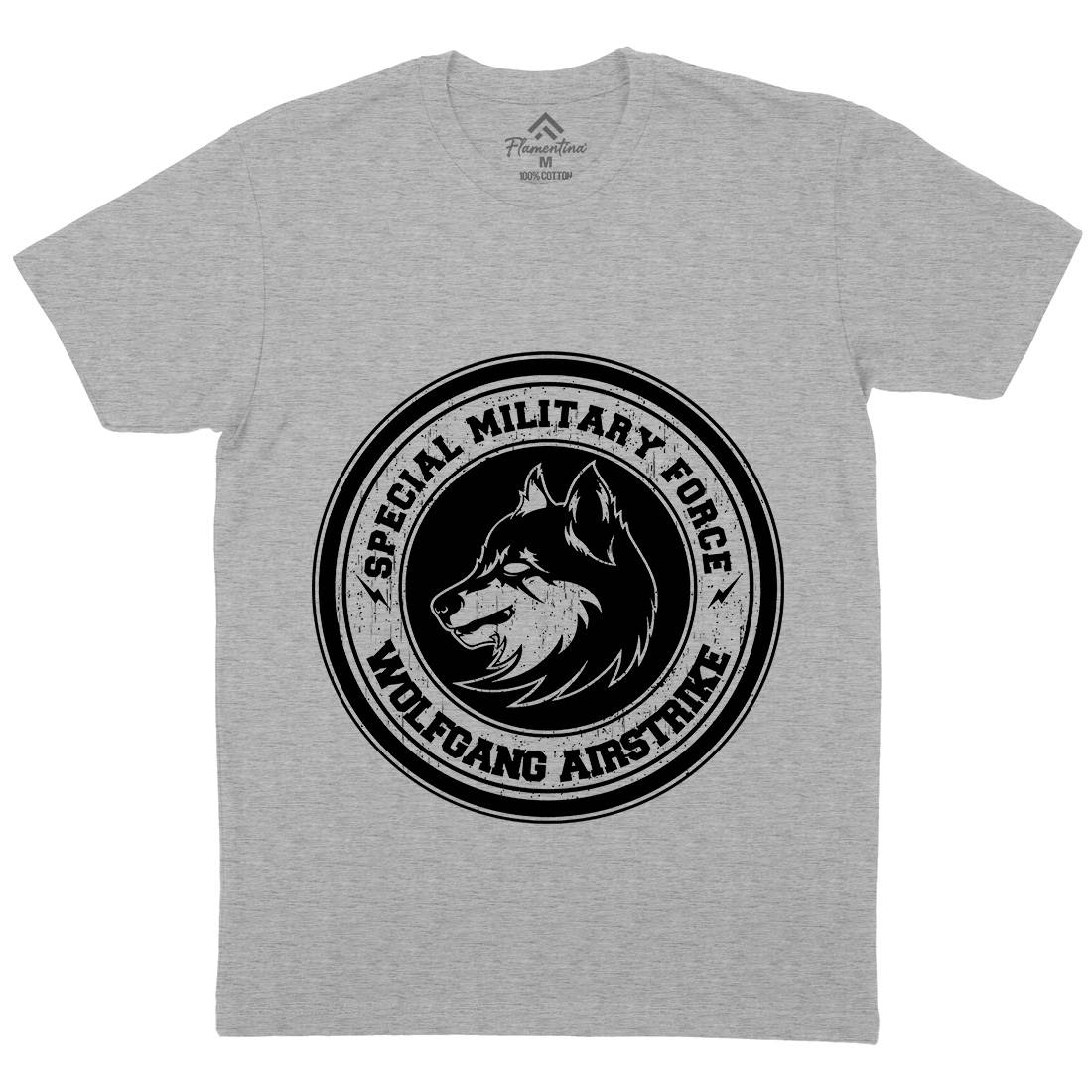 Wolf Mens Crew Neck T-Shirt Animals B774