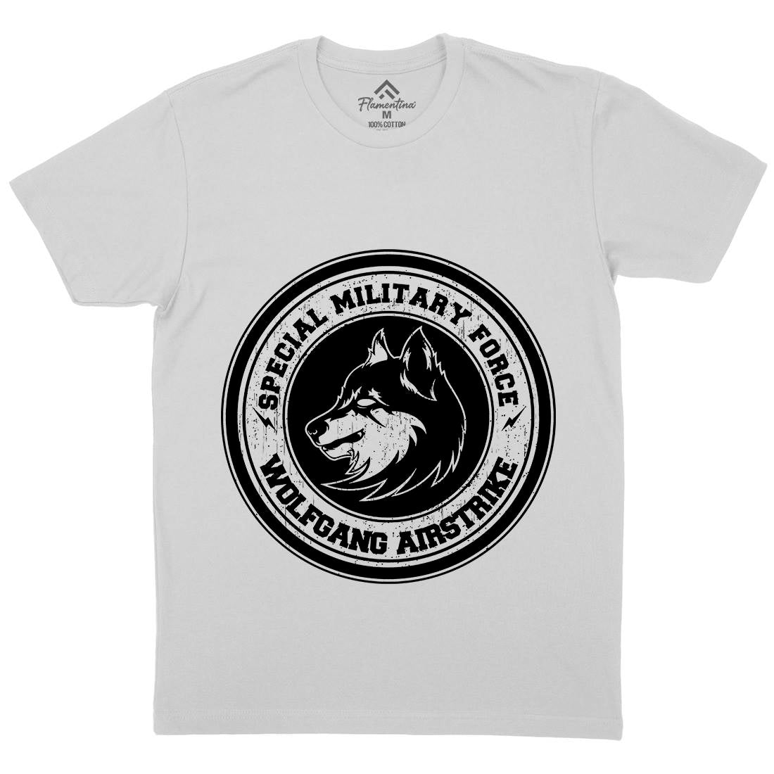 Wolf Mens Crew Neck T-Shirt Animals B774