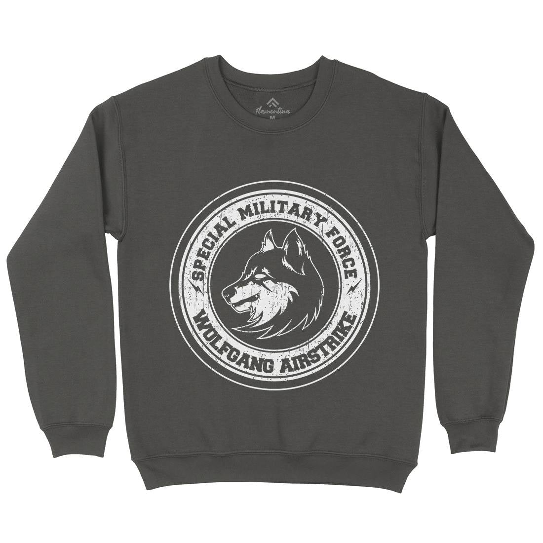 Wolf Mens Crew Neck Sweatshirt Animals B774