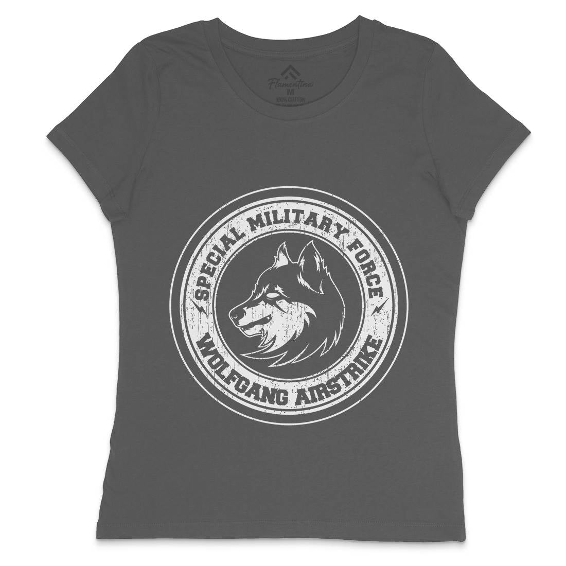 Wolf Womens Crew Neck T-Shirt Animals B774