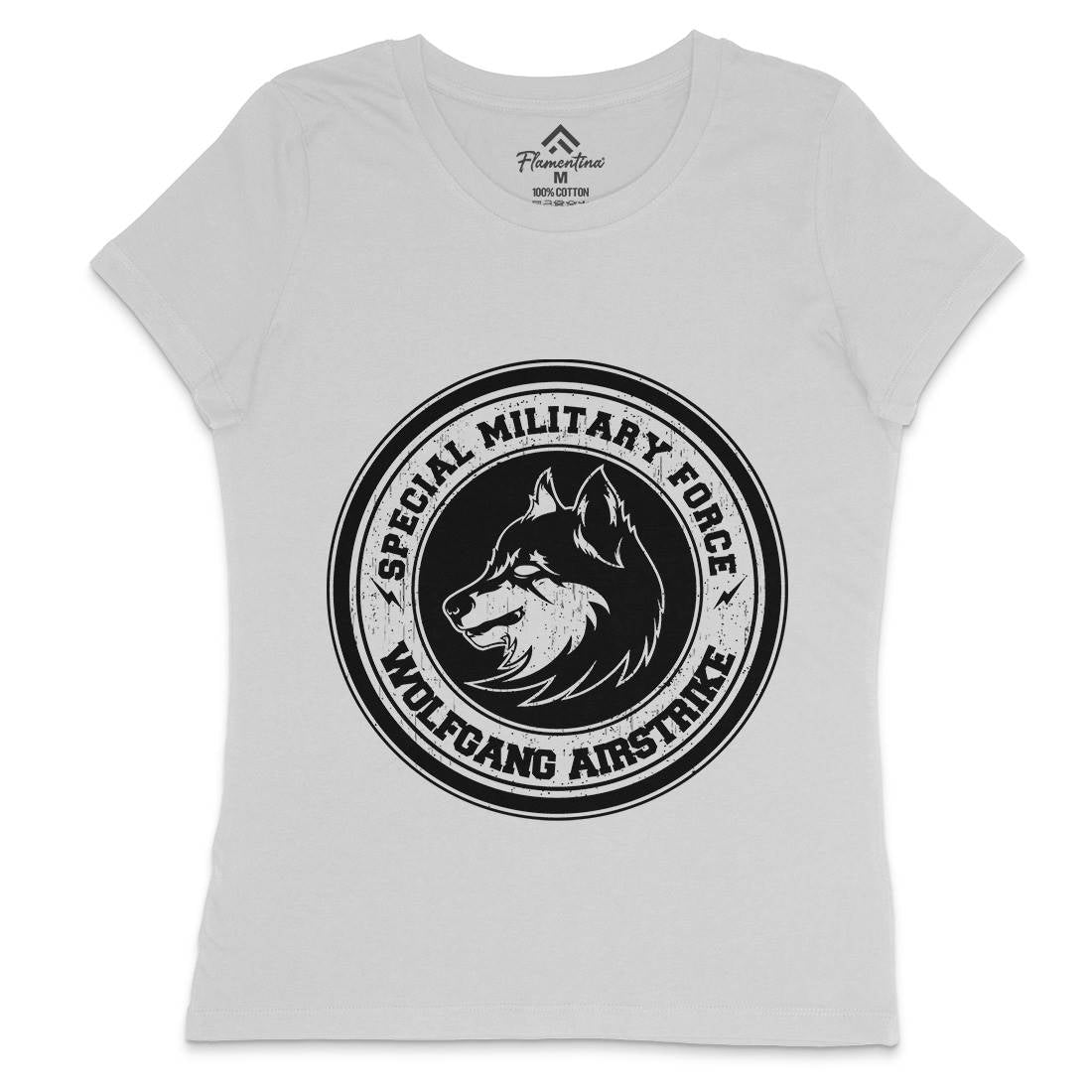 Wolf Womens Crew Neck T-Shirt Animals B774
