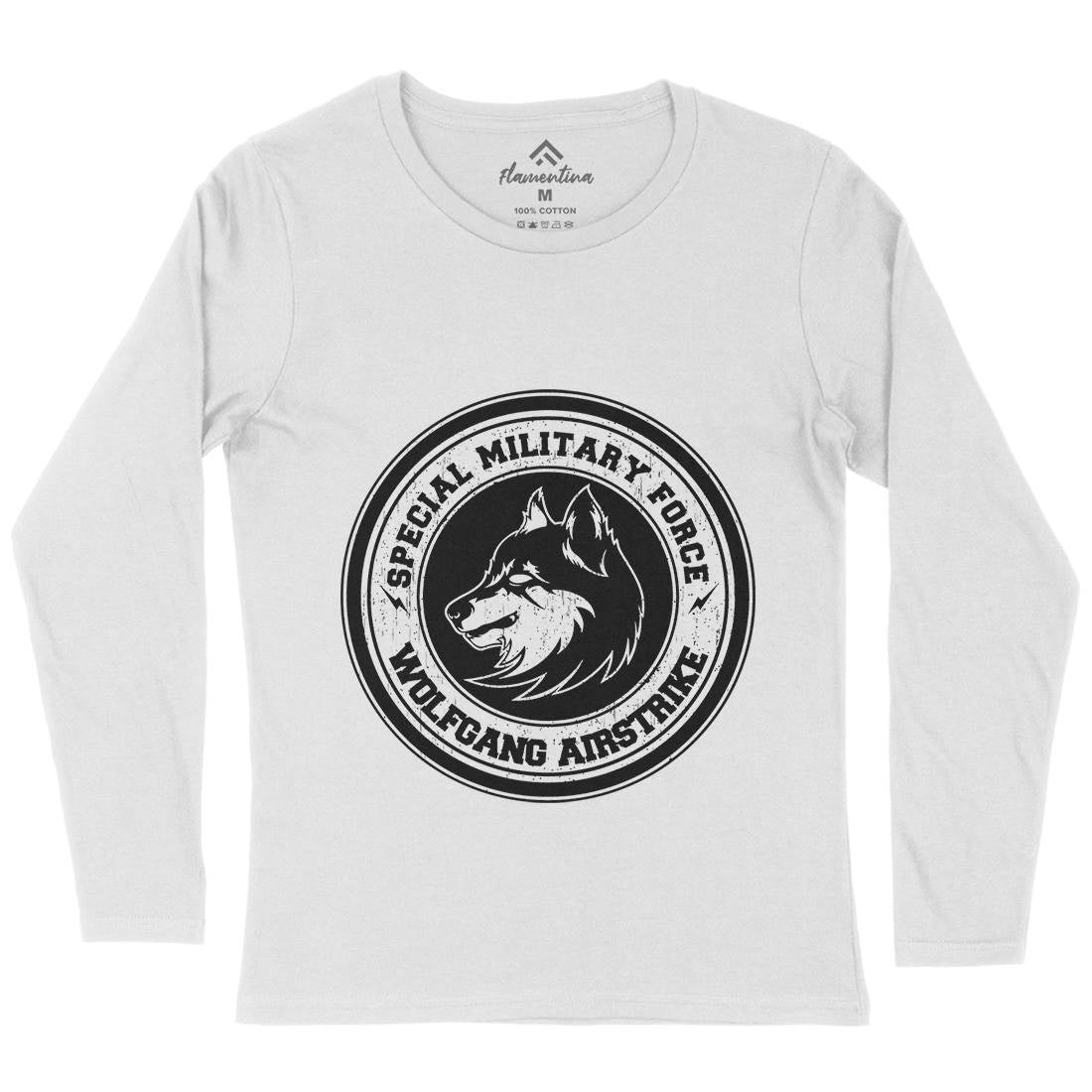 Wolf Womens Long Sleeve T-Shirt Animals B774