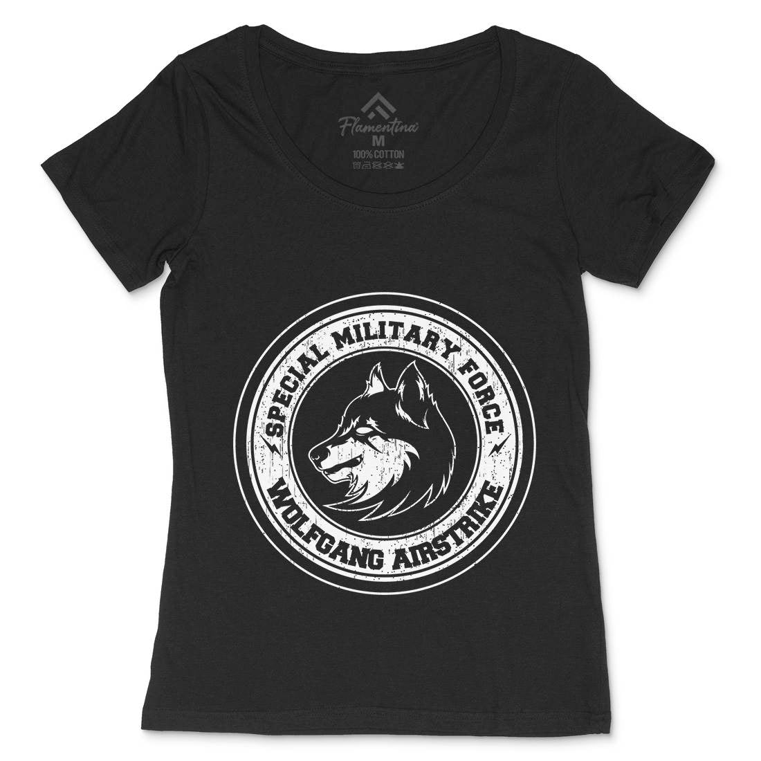 Wolf Womens Scoop Neck T-Shirt Animals B774