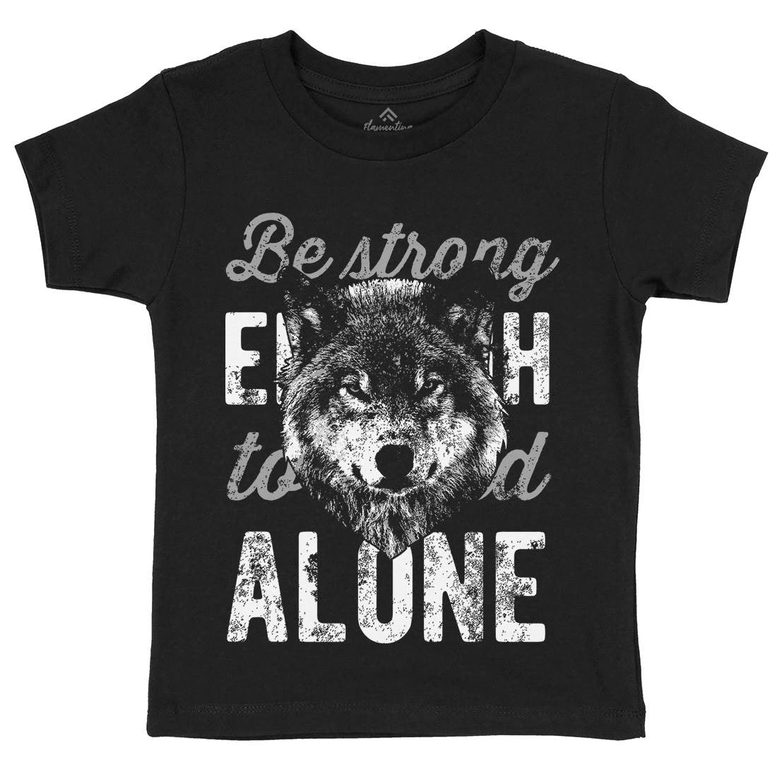 Wolf Alone Kids Organic Crew Neck T-Shirt Animals B775