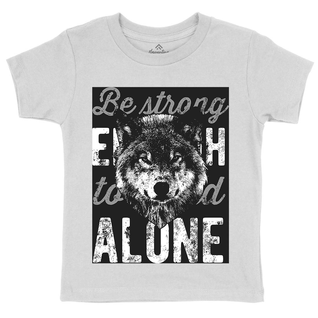 Wolf Alone Kids Organic Crew Neck T-Shirt Animals B775