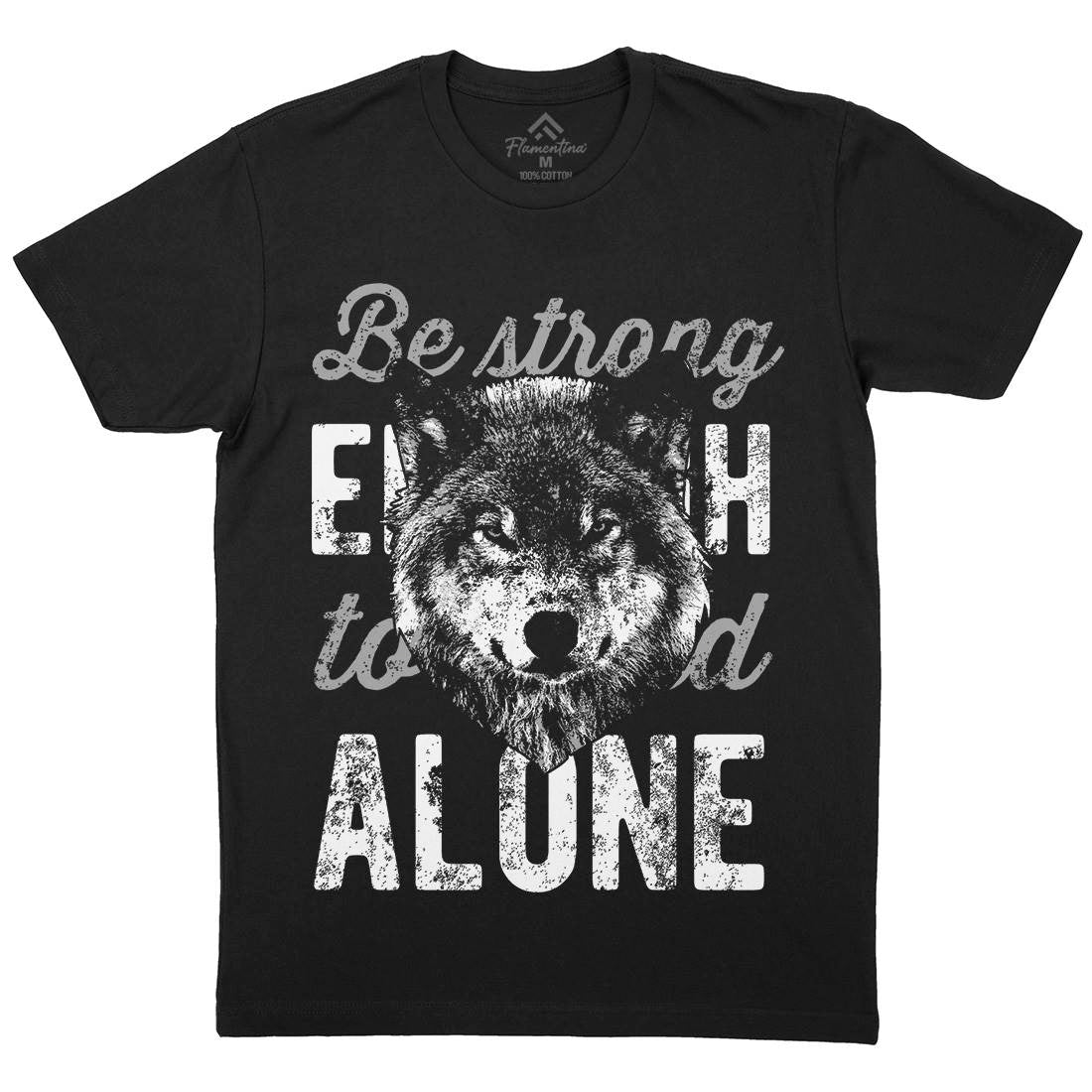 Wolf Alone Mens Crew Neck T-Shirt Animals B775