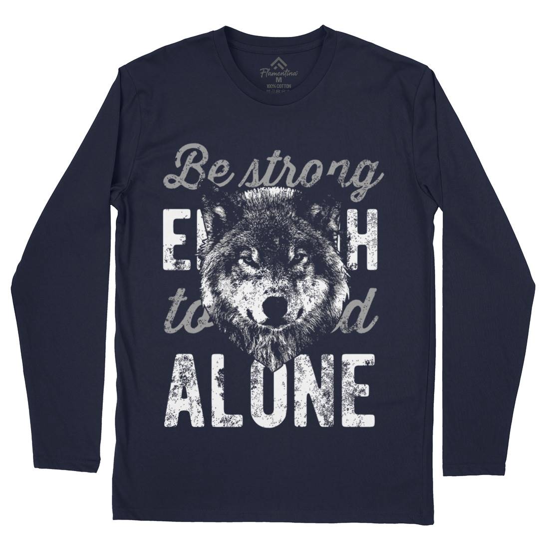 Wolf Alone Mens Long Sleeve T-Shirt Animals B775
