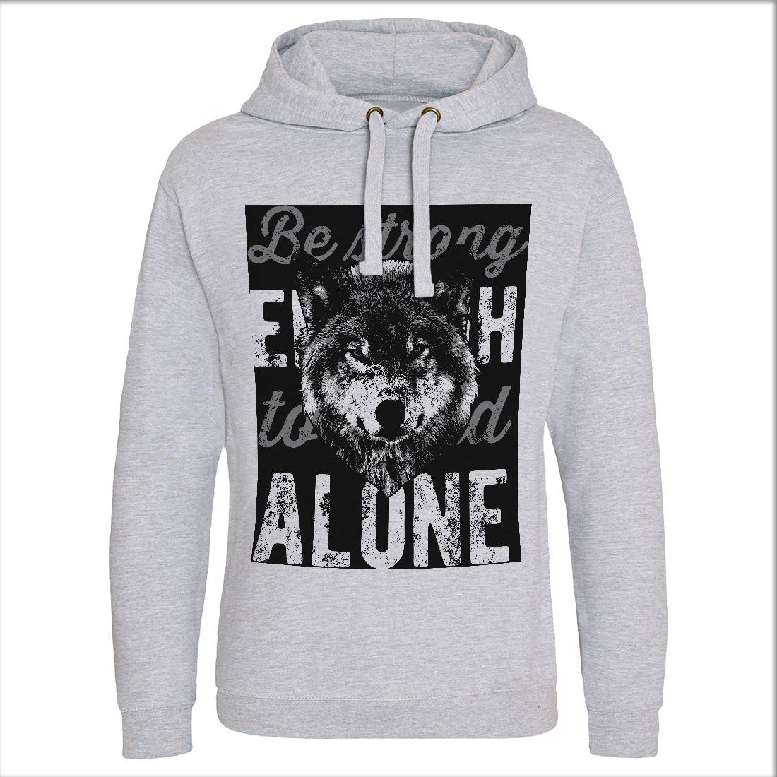 Wolf Alone Mens Hoodie Without Pocket Animals B775