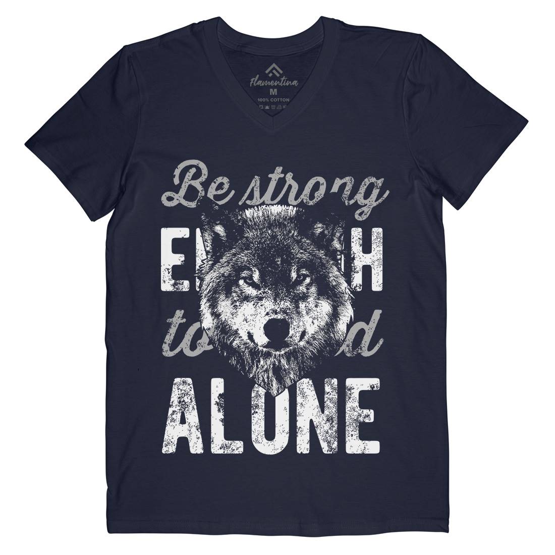 Wolf Alone Mens V-Neck T-Shirt Animals B775