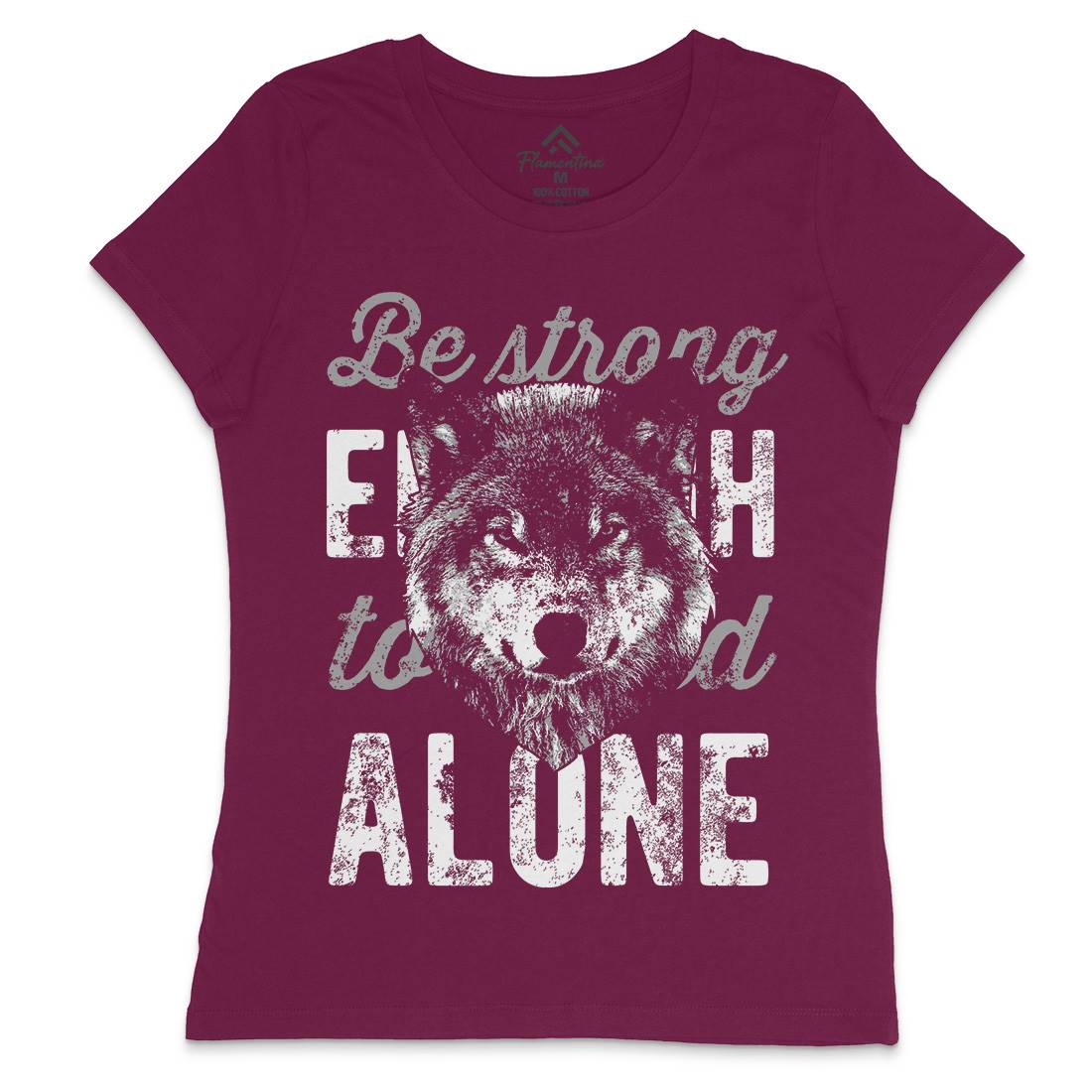 Wolf Alone Womens Crew Neck T-Shirt Animals B775
