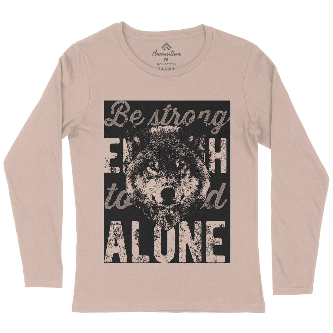 Wolf Alone Womens Long Sleeve T-Shirt Animals B775
