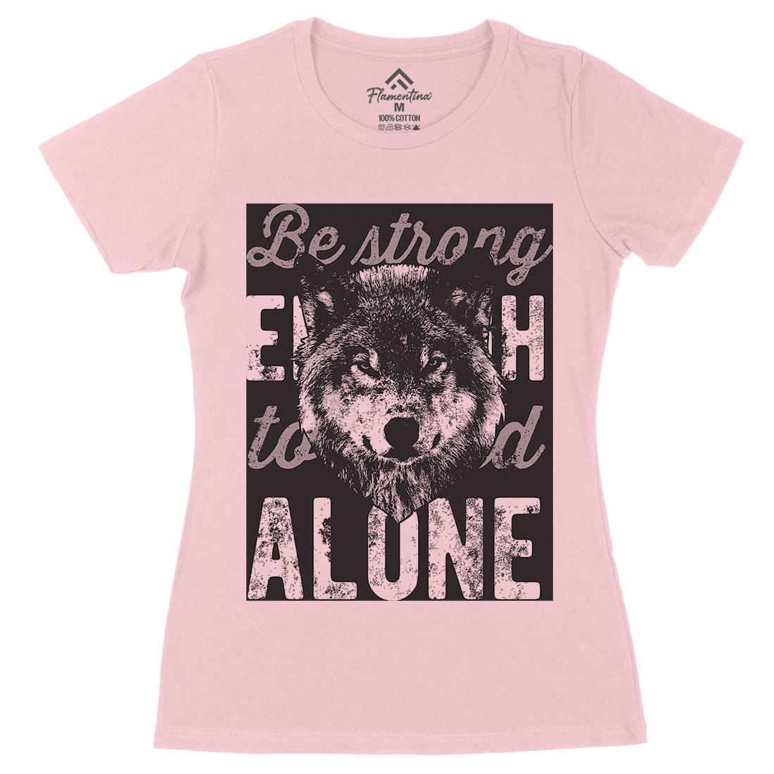 Wolf Alone Womens Organic Crew Neck T-Shirt Animals B775