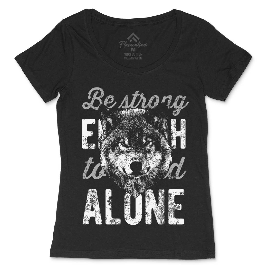 Wolf Alone Womens Scoop Neck T-Shirt Animals B775
