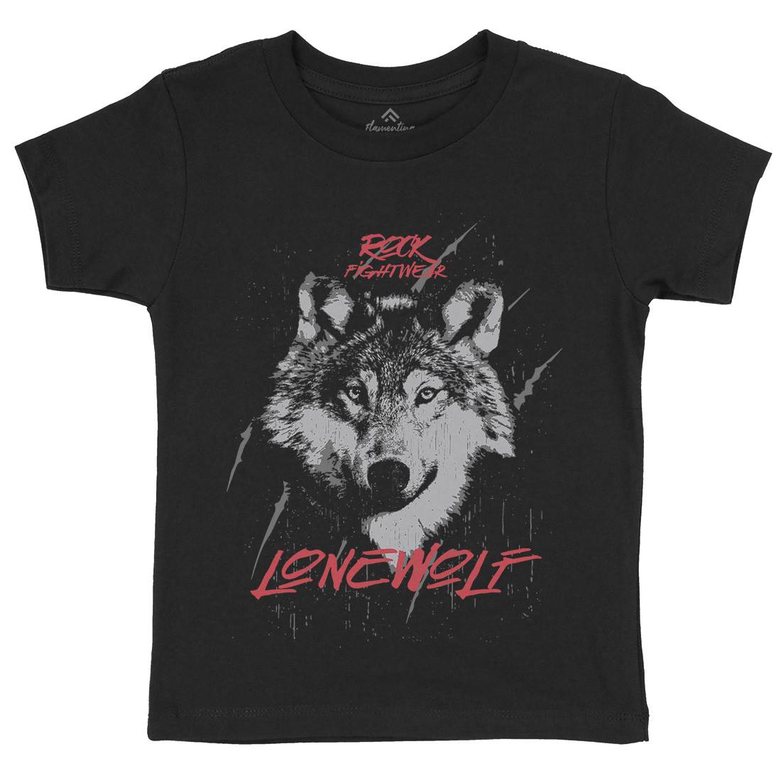 Wolf Fightwear Kids Crew Neck T-Shirt Animals B776