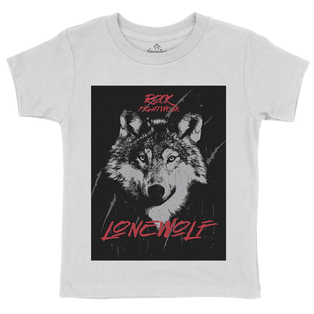 Wolf Fightwear Kids Organic Crew Neck T-Shirt Animals B776