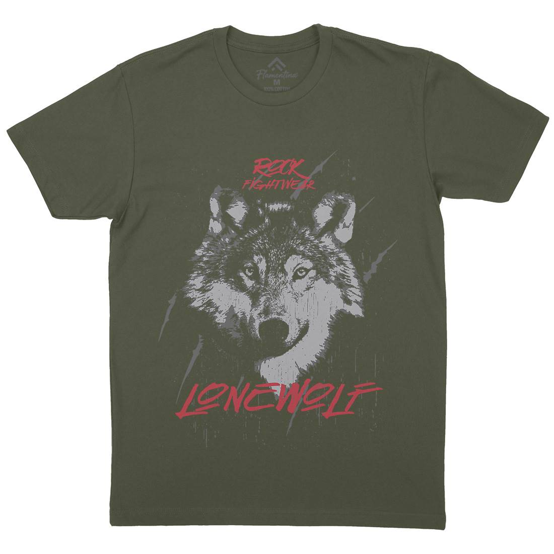 Wolf Fightwear Mens Organic Crew Neck T-Shirt Animals B776