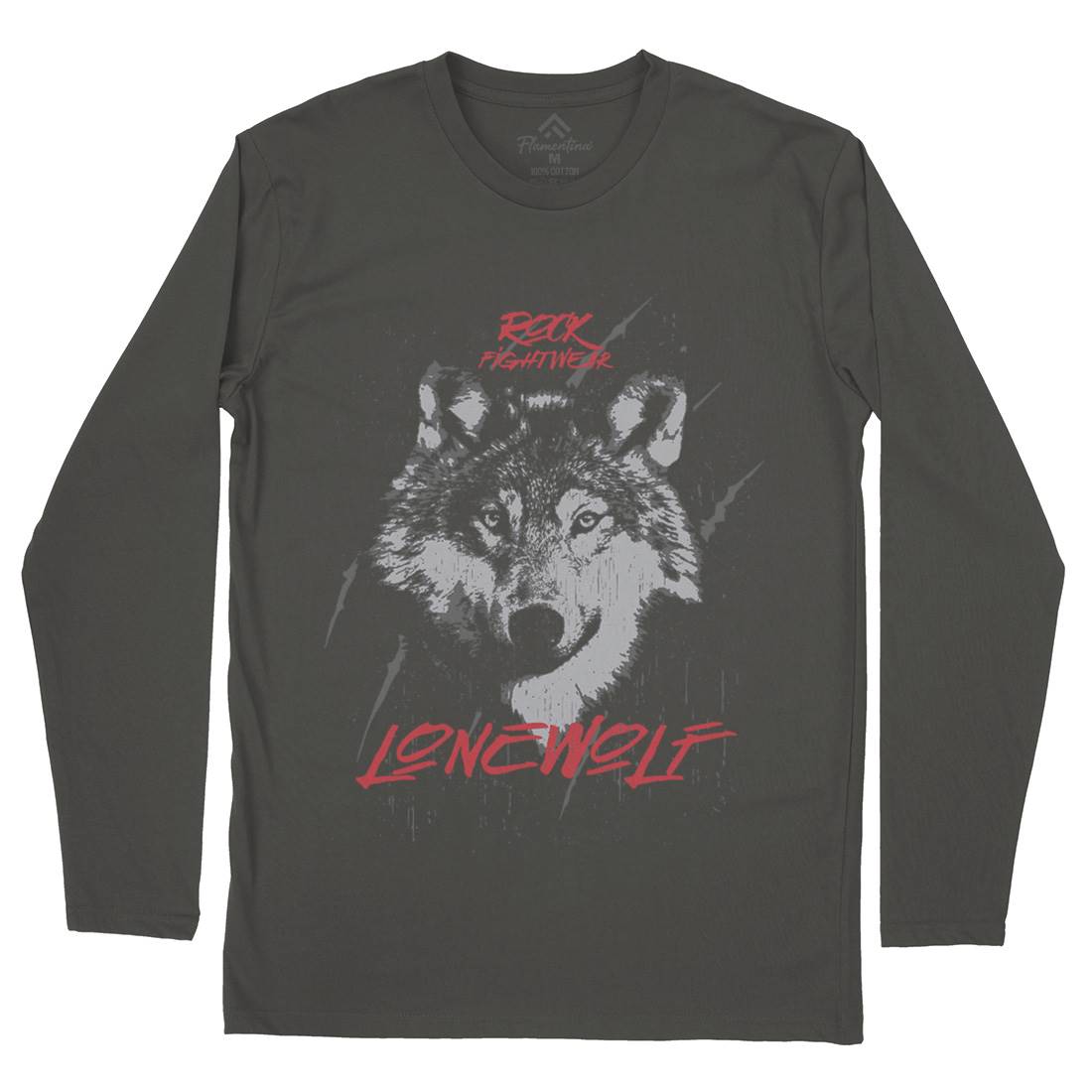 Wolf Fightwear Mens Long Sleeve T-Shirt Animals B776