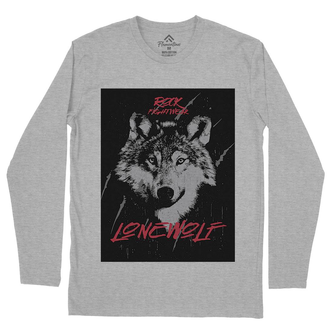 Wolf Fightwear Mens Long Sleeve T-Shirt Animals B776