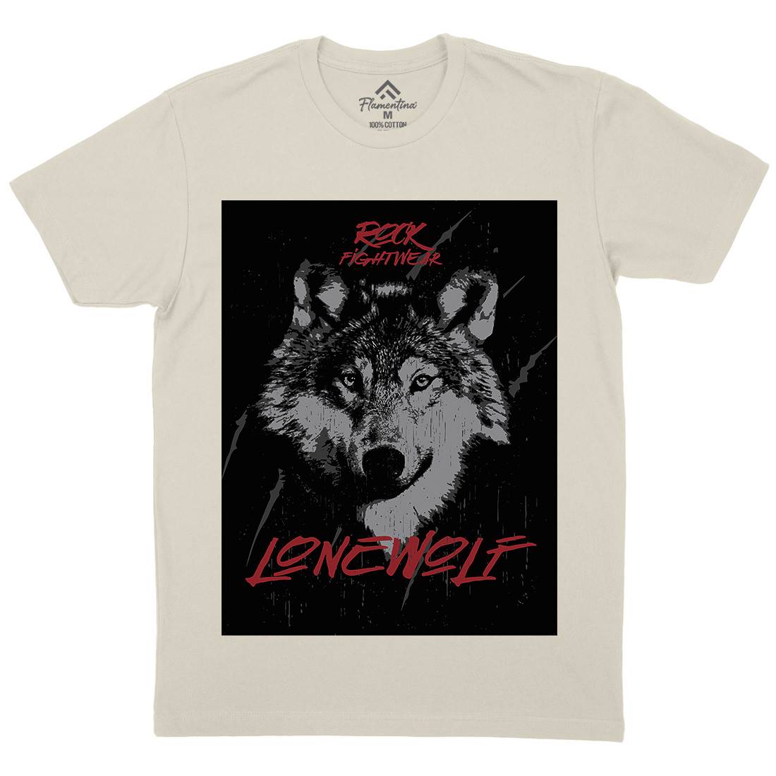 Wolf Fightwear Mens Organic Crew Neck T-Shirt Animals B776