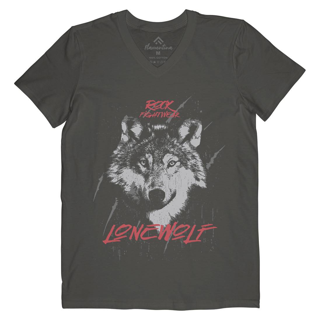 Wolf Fightwear Mens V-Neck T-Shirt Animals B776