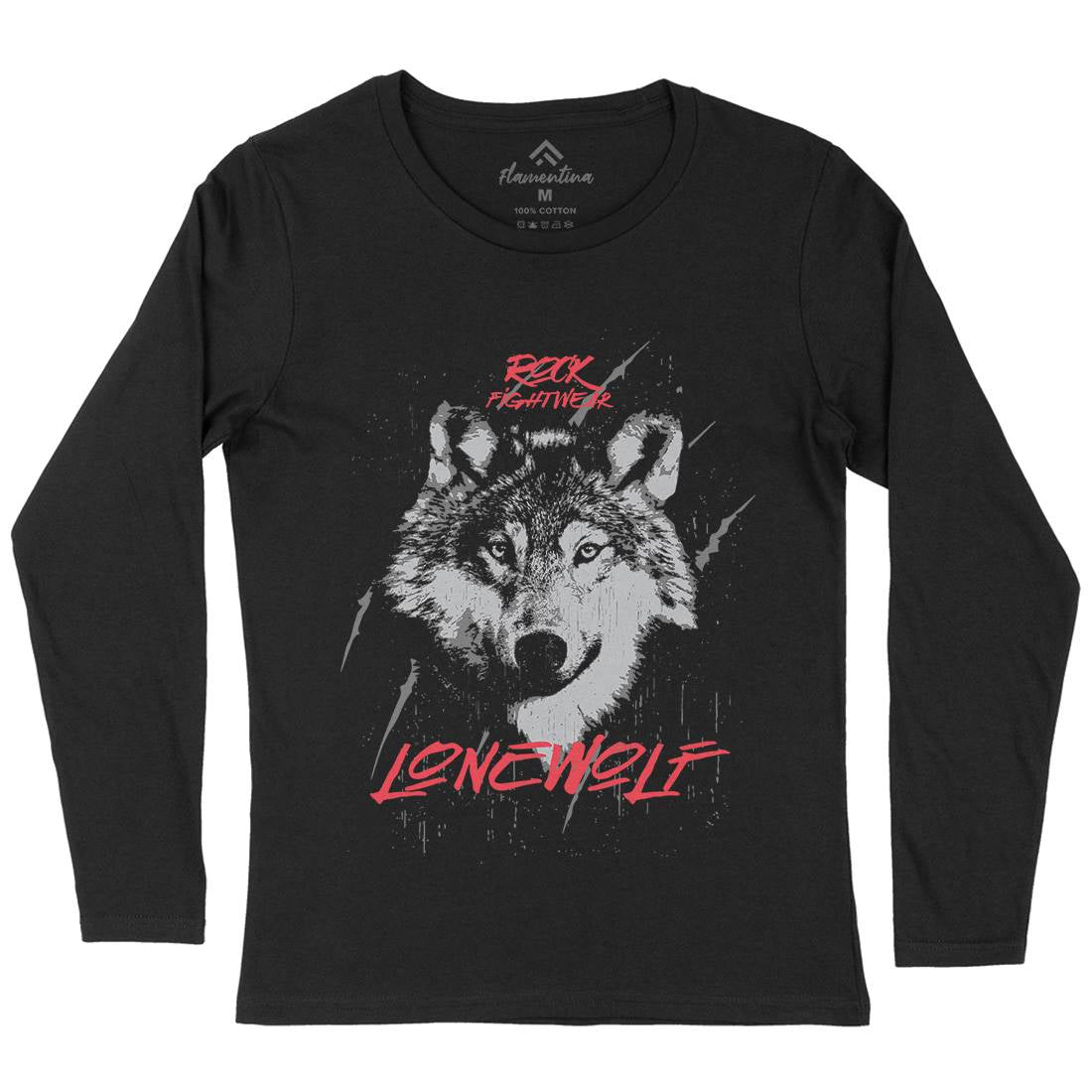 Wolf Fightwear Womens Long Sleeve T-Shirt Animals B776