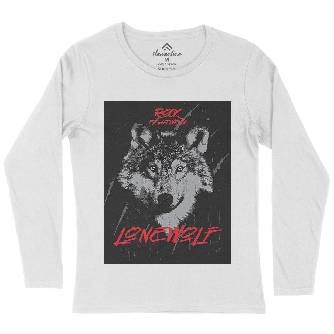 Wolf Fightwear Womens Long Sleeve T-Shirt Animals B776