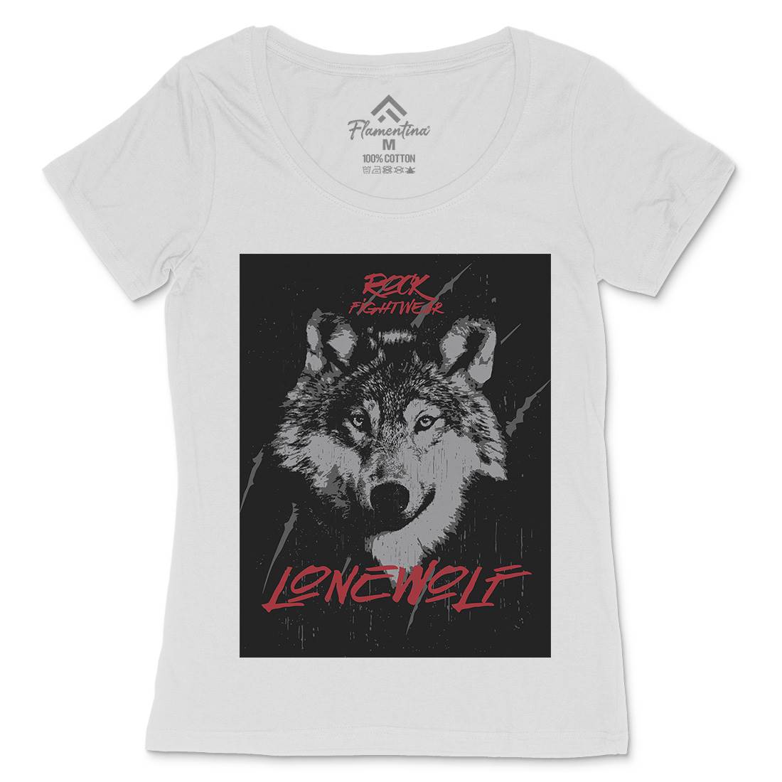 Wolf Fightwear Womens Scoop Neck T-Shirt Animals B776