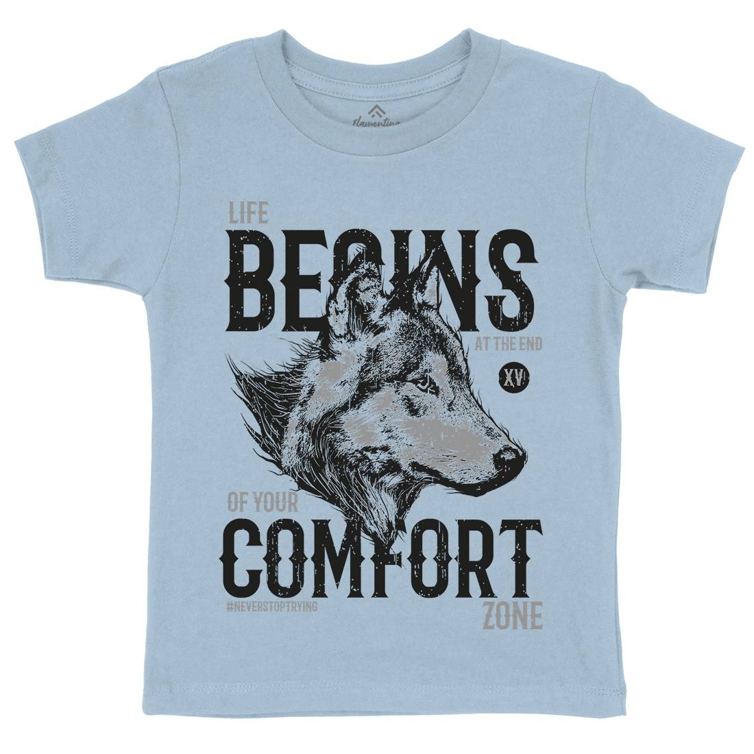 Wolf Life Kids Organic Crew Neck T-Shirt Animals B777