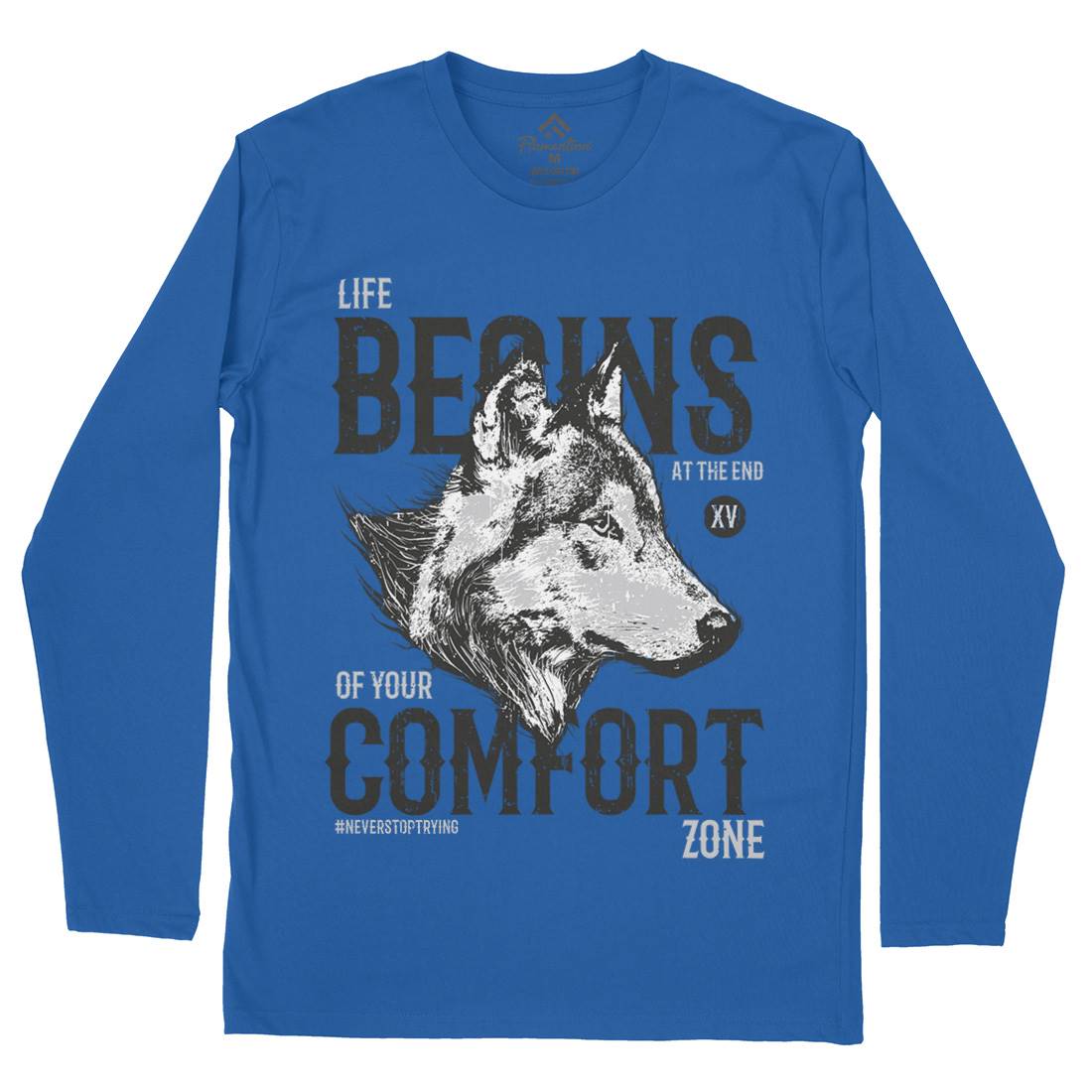 Wolf Life Mens Long Sleeve T-Shirt Animals B777