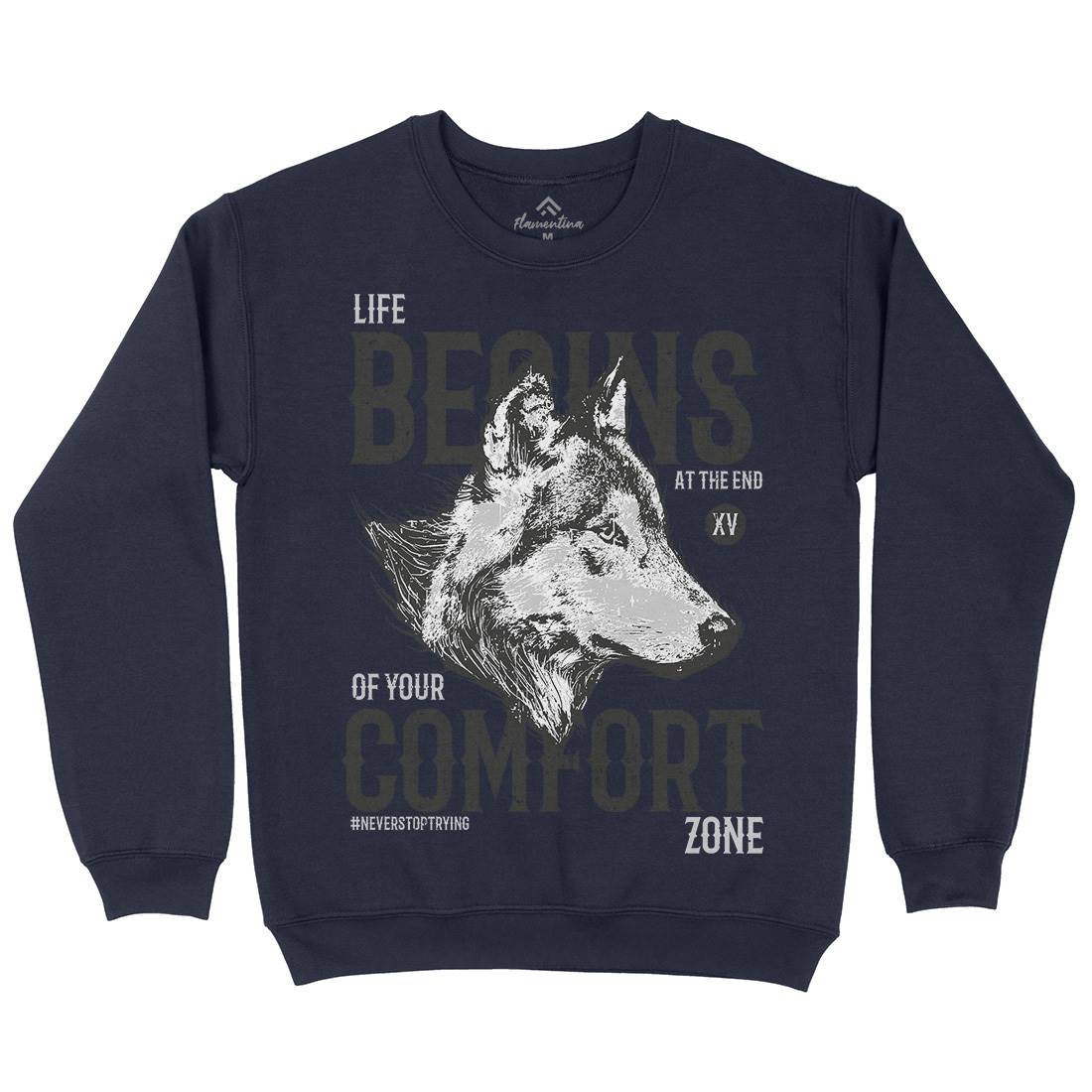 Wolf Life Mens Crew Neck Sweatshirt Animals B777
