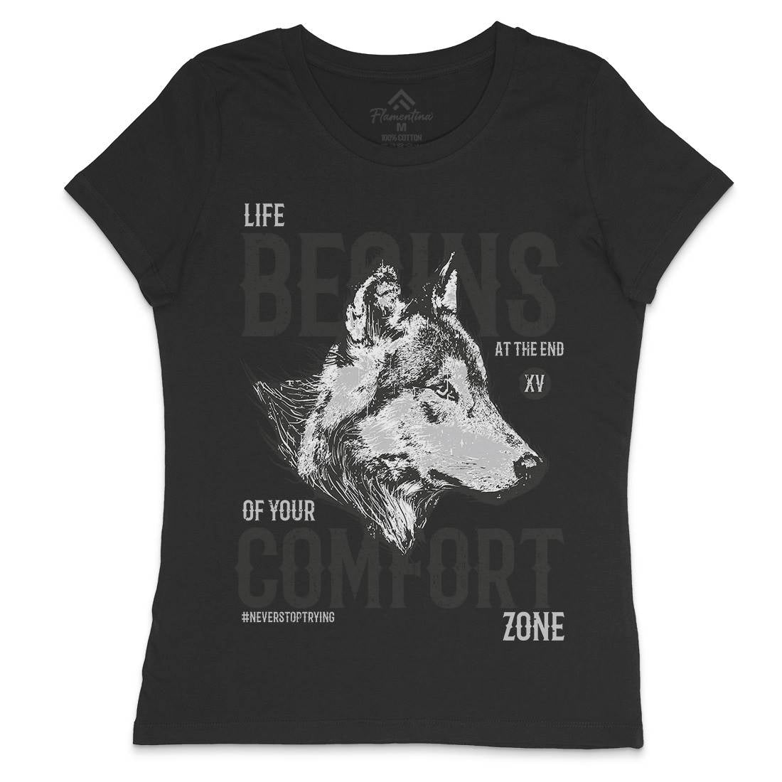 Wolf Life Womens Crew Neck T-Shirt Animals B777